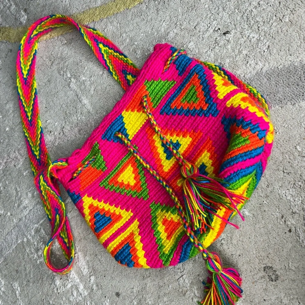 Colorful Geometric Patterned Bag - Picture 2 of 3